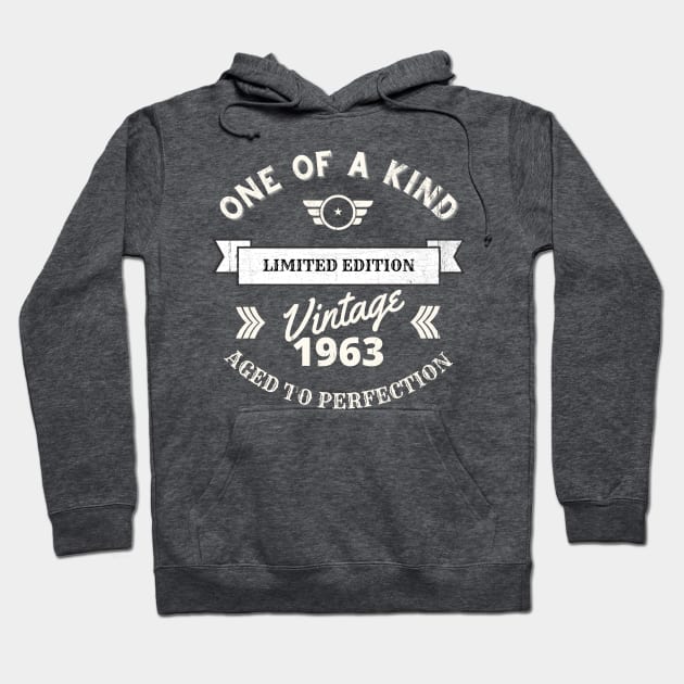 One of a Kind, Limited Edition, Vintage 1963, Aged to Perfection Hoodie by Blended Designs